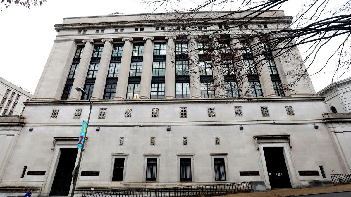 The Virginia Supreme Court in Richmond, on Jan. 3, 2020. (Steve Earley/The Virginian-Pilot/TNS)
