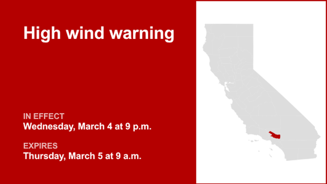 UPDATE: Eastern Santa Monica Mountains Recreational area placed under a high wind warning 