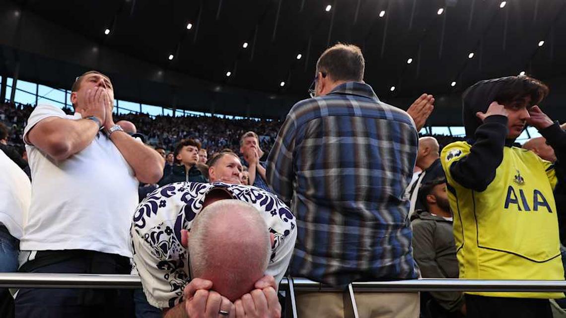  It's been a season of pain for Tottenham fans. | Marc Atkins/Getty Images 