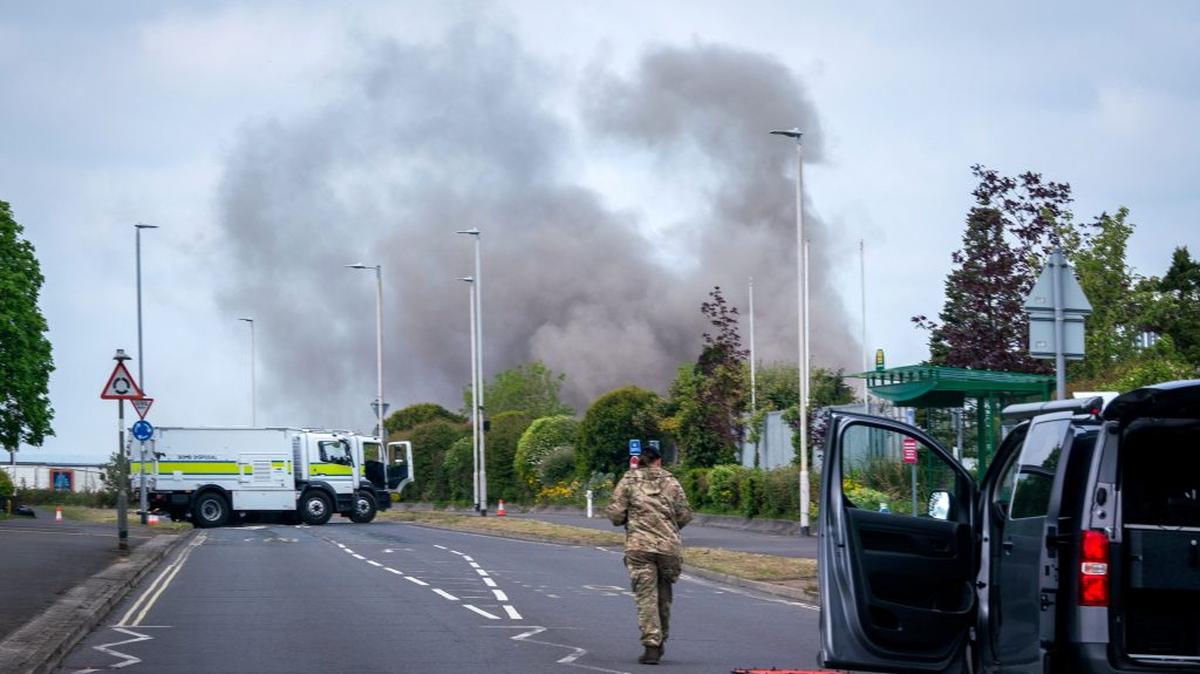 Smoke after the bomb was detonated. (William Dax via SWNS). 