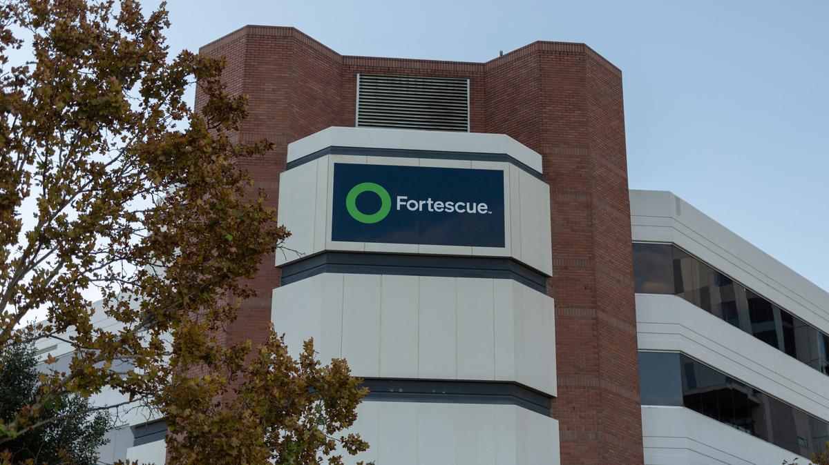 A view shows the Fortescue logo in Perth, Australia, April 19, 2025. REUTERS/Christine Chen