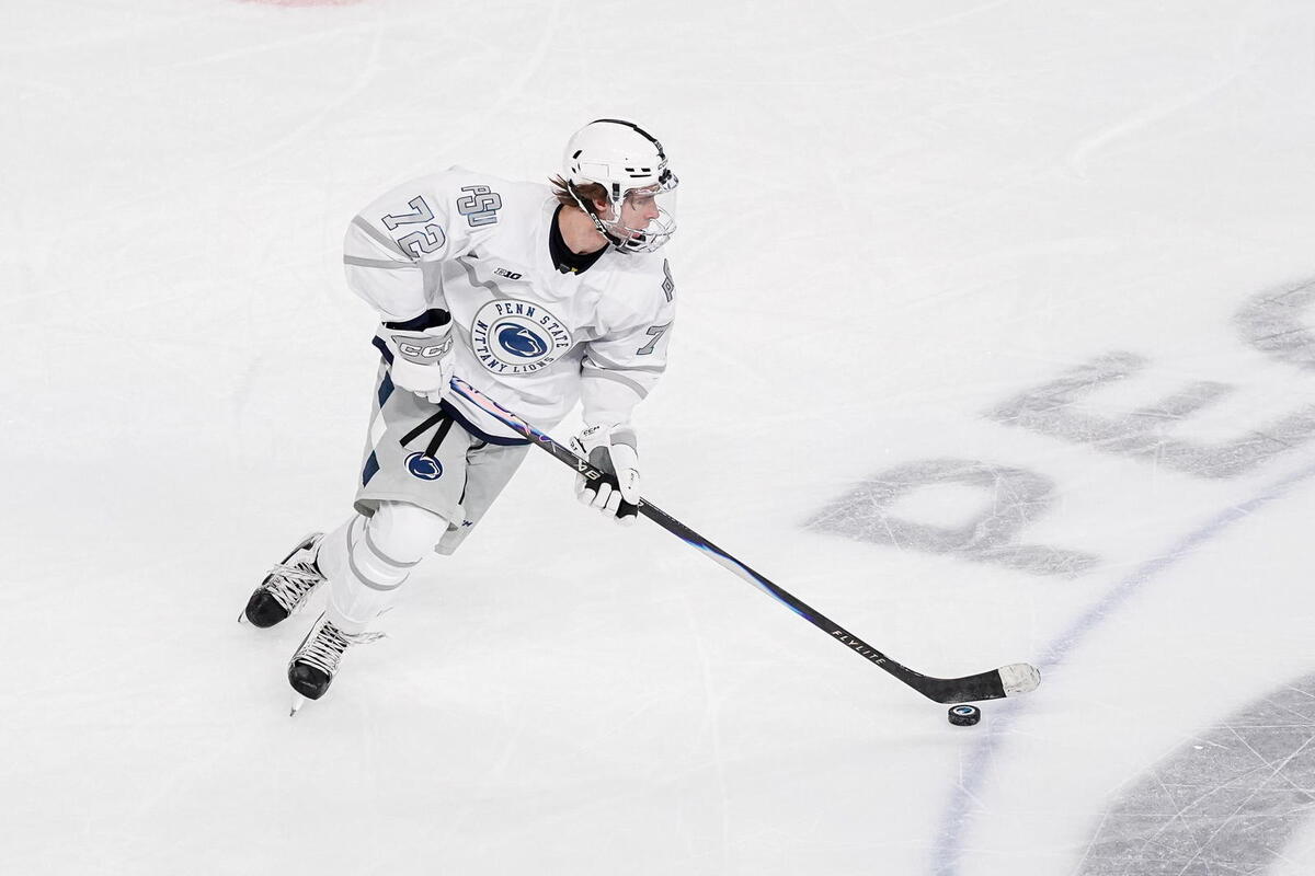  Despite a relatively slow start to the year, McKenna was named a Hobey Baker finalist. (Courtesy of Penn State University) 
