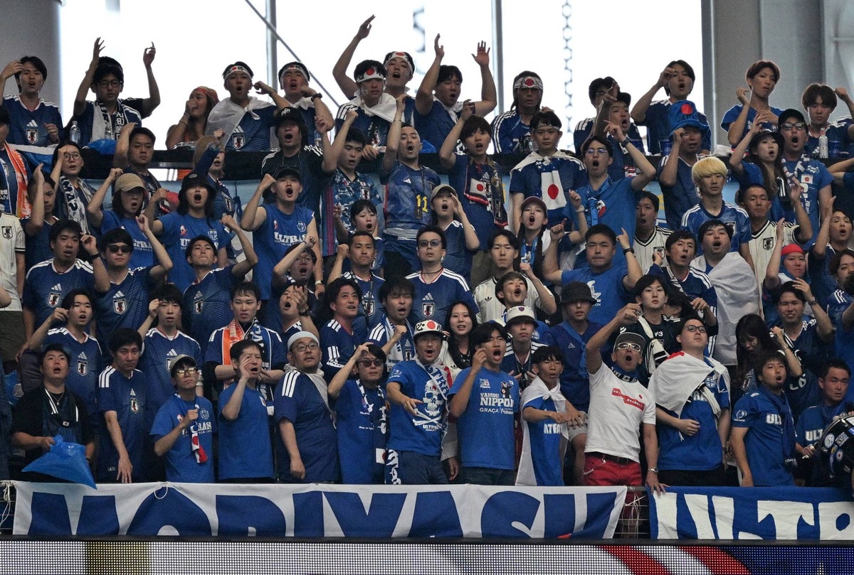  June 14, 2026; Arlington, Texas, U.S.; Japan fans in the stands. Mandatory Credit: Jerome Miron-Imagn Images 