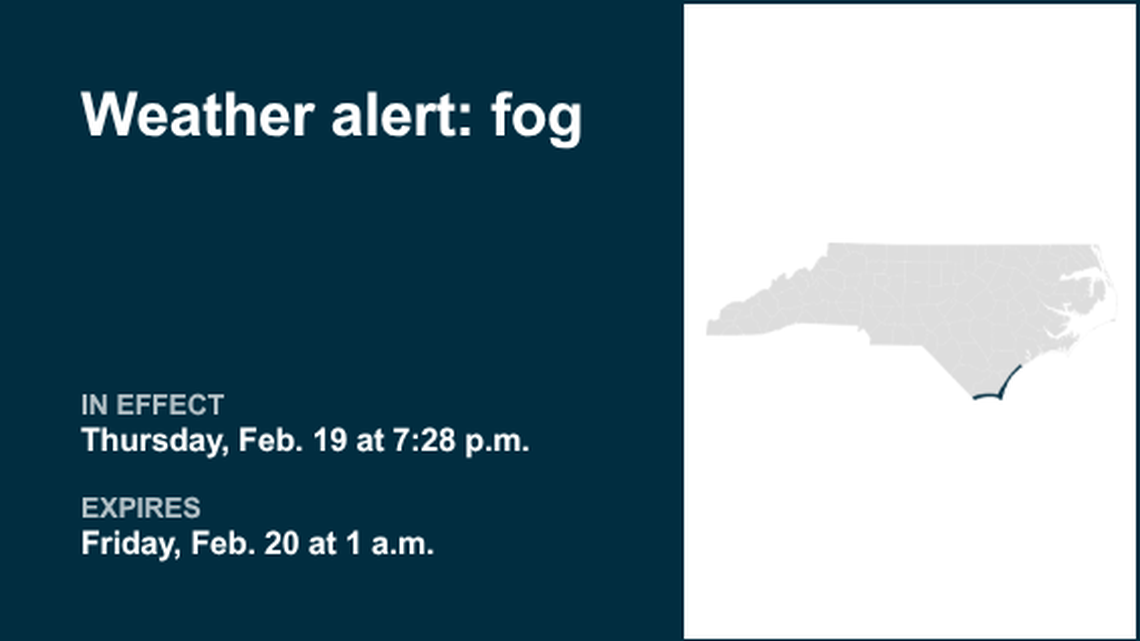 UPDATE: Be prepared for dense fog in Southeast Coast until early Friday morning 