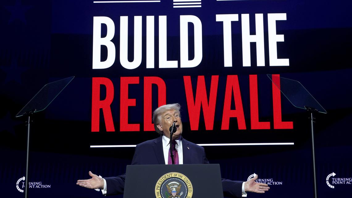 Trump hits cultural issues in midterms pep talk to Turning Point crowd 