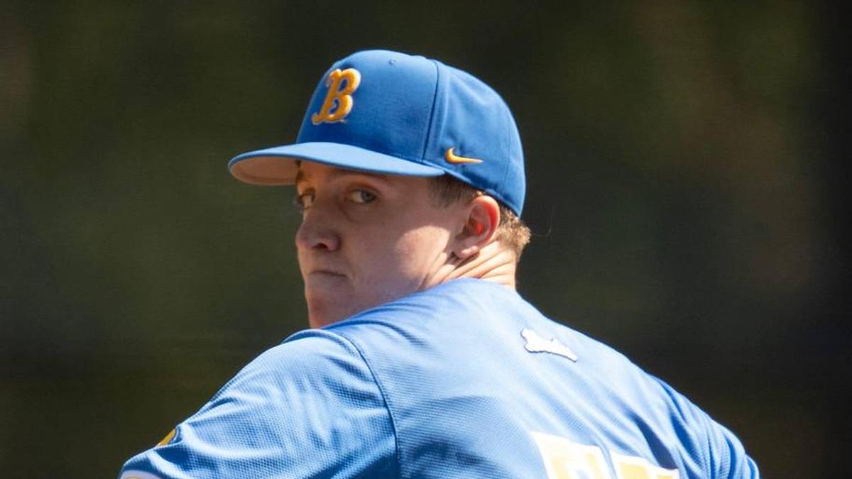  UCLA pitcher Michael Barnett throws against Oregon during the first inning at PK Park in Eugene April 19, 2025 | Chris Pietsch/The Register-Guard / USA TODAY NETWORK via Imagn Images 