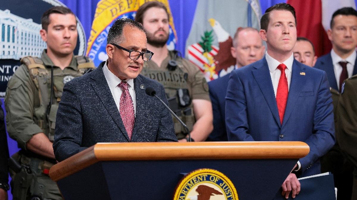 U.S. Marshals Service (USMS) Director Gadyaces Serralta speaks during a press conference on details of the D.C. Safe and Beautiful Task Force "summer surge", ahead of America250 events, at the Department of Justice (DOJ) in Washington, D.C., U.S., May 15, 2026. REUTERS/Kylie Cooper