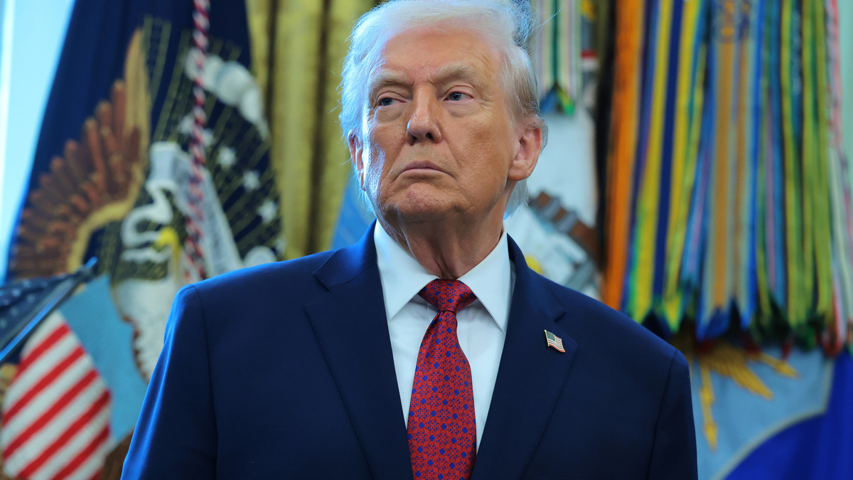 U.S. President Donald Trump listens during a ceremony for the presentation of the Mexican Border Defense Medal in the Oval Office of the White House on Monday, Dec. 15, 2025, in Washington, D.C. In June 2026, Trump said he plans to appoint James McDonald as U.S. Attorney for the Southern District of New York, the federal prosecutor whose office handles many of the most high-profile cases involving Wall Street. (Anna Moneymaker/Getty Images/TNS)