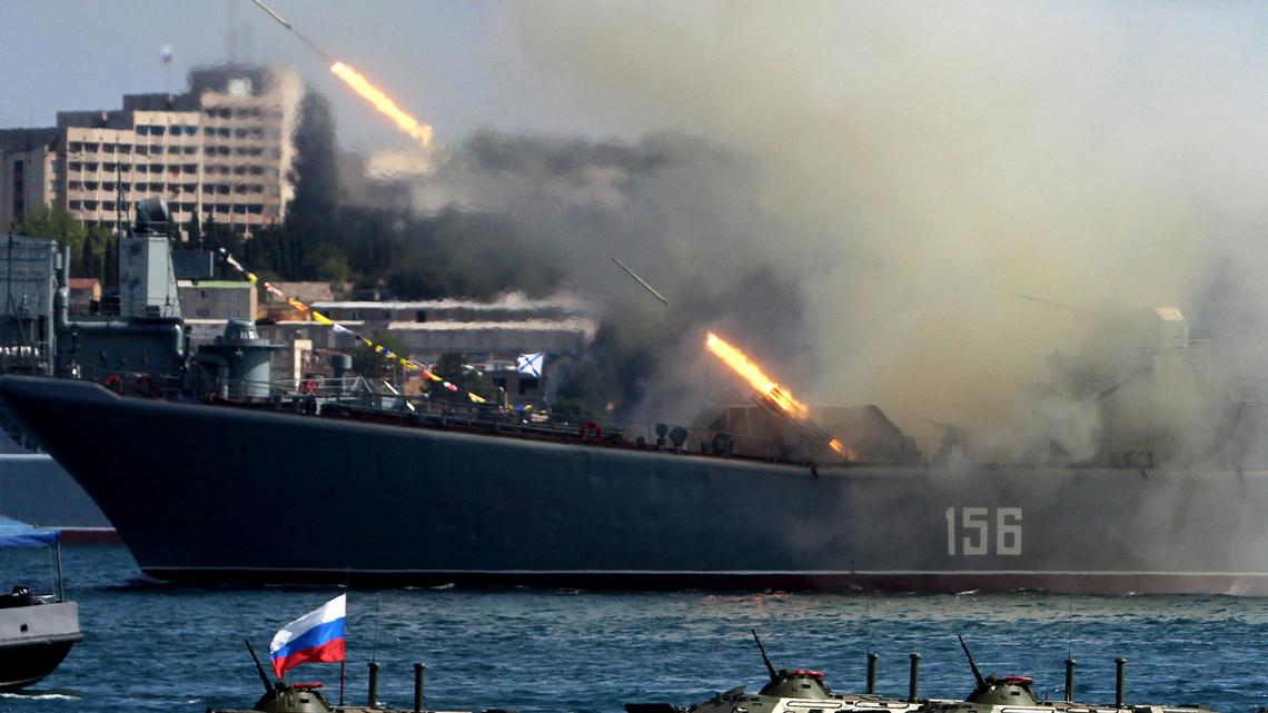 Ukraine says it hit 3 Russian warships in Crimea with drones 
