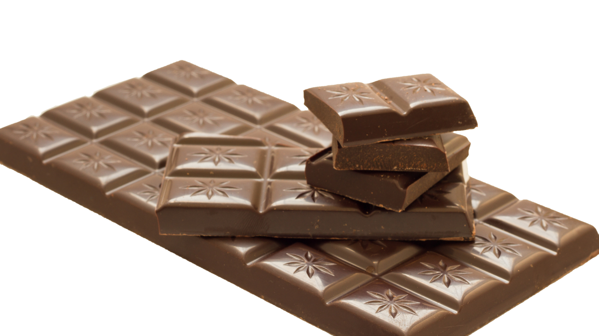 Stock image of a chocolate bar. 