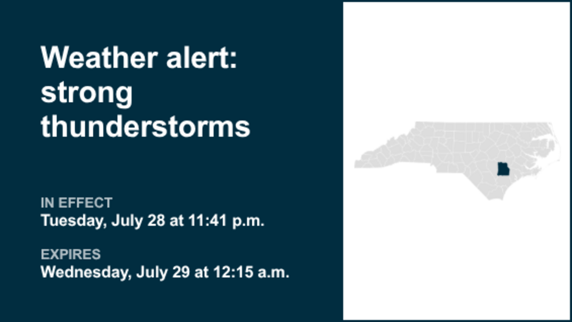 UPDATE: Brace for strong thunderstorms in Eastern North Carolina until 2 a.m. Wednesday 