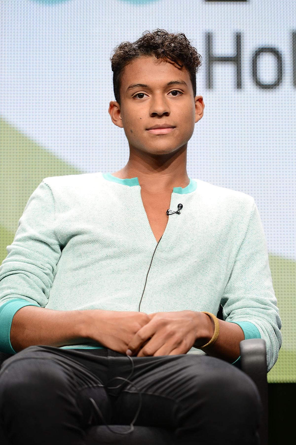 BEVERLY HILLS, CA - JULY 12:  Jaafar Jackson speaks on stage at the Reelz Channel ‘Living With The Jacksons’ panel at the 2014 Summer Television Critics Association at The Beverly Hilton Hotel on July 12, 2014 in Beverly Hills, California.  (Photo by Araya Diaz/Getty Images for REELZ)