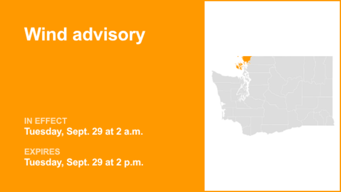 UPDATE: Wind advisory affecting Lowlands of Western Whatcom County and San Juan County 