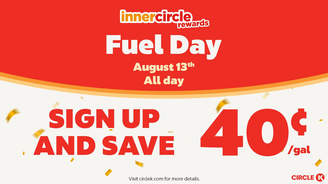 Circle K's 40 cent gas discount ends Aug. 13.