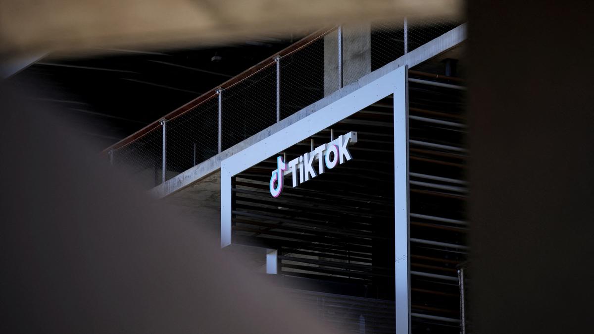 The logo of TikTok is displayed on the company offices in Culver City, California, U.S., April 2, 2025. REUTERS/Daniel Cole