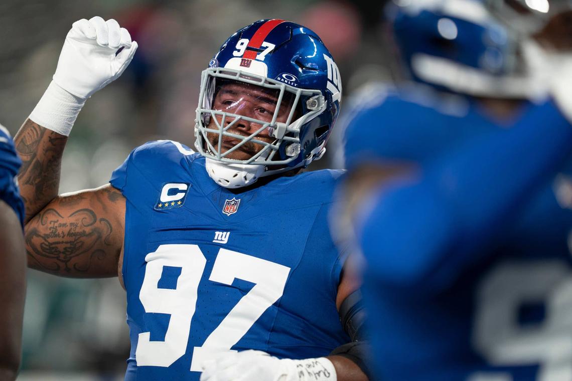  New York Giants defensive tackle Dexter Lawrence has earned second team All-Pro honors twice Julian Leshay Guadalupe/NorthJersey.com / USA TODAY NETWORK via Imagn Images