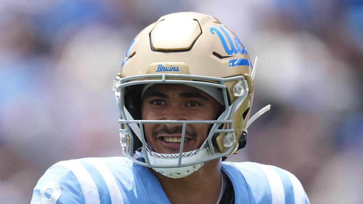 May 2, 2026; Pasadena, CA, USA; UCLA Bruins quarterback Nico Iamaleava (9) during the spring game at Rose Bowl. Mandatory Credit: Kirby Lee-Imagn Images | Kirby Lee-Imagn Images 