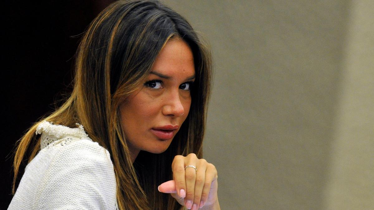 FILE PHOTO: Nicole Minetti looks on during Lombardy regional council in Milan July 17, 2012.  REUTERS/Paolo Bona/File Photo