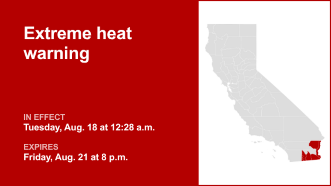 UPDATE: Southern California placed under an extreme heat warning until Saturday evening 