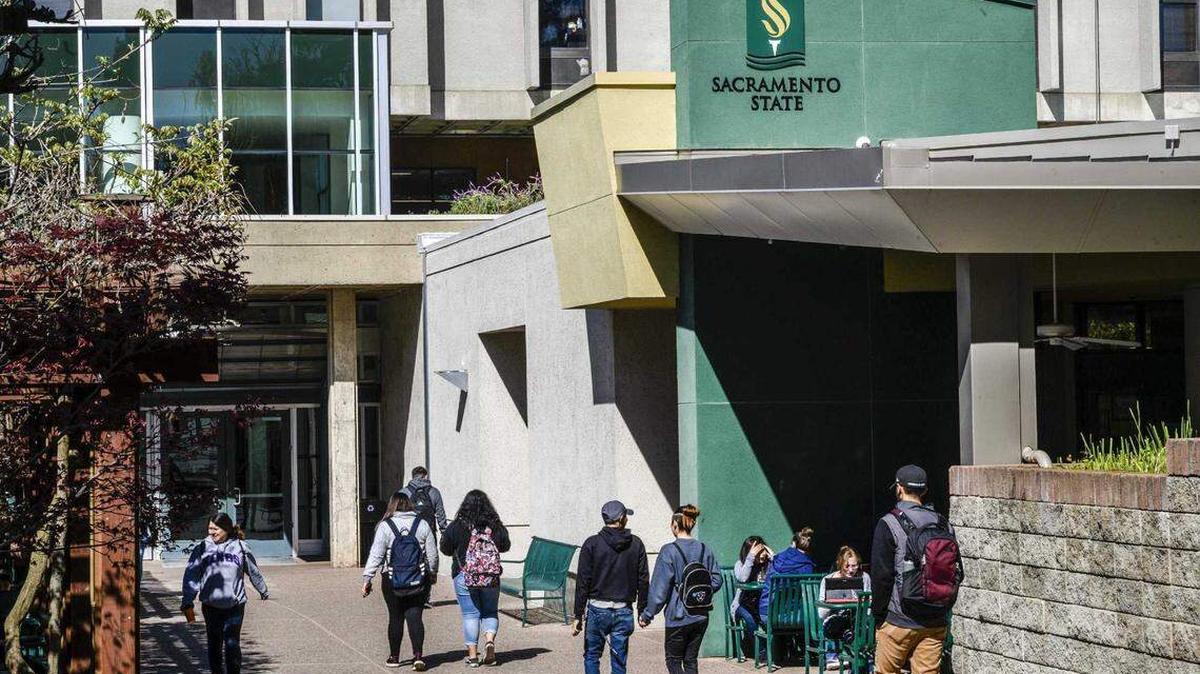 Canvas, a learning management platform used by the University of California and California State University systems, is back online following a data breach that caused a worldwide outage. In this photo, Sacramento State students make their way to the University Union in 2020. (Renee C. Byer/The Sacramento Bee/TNS)