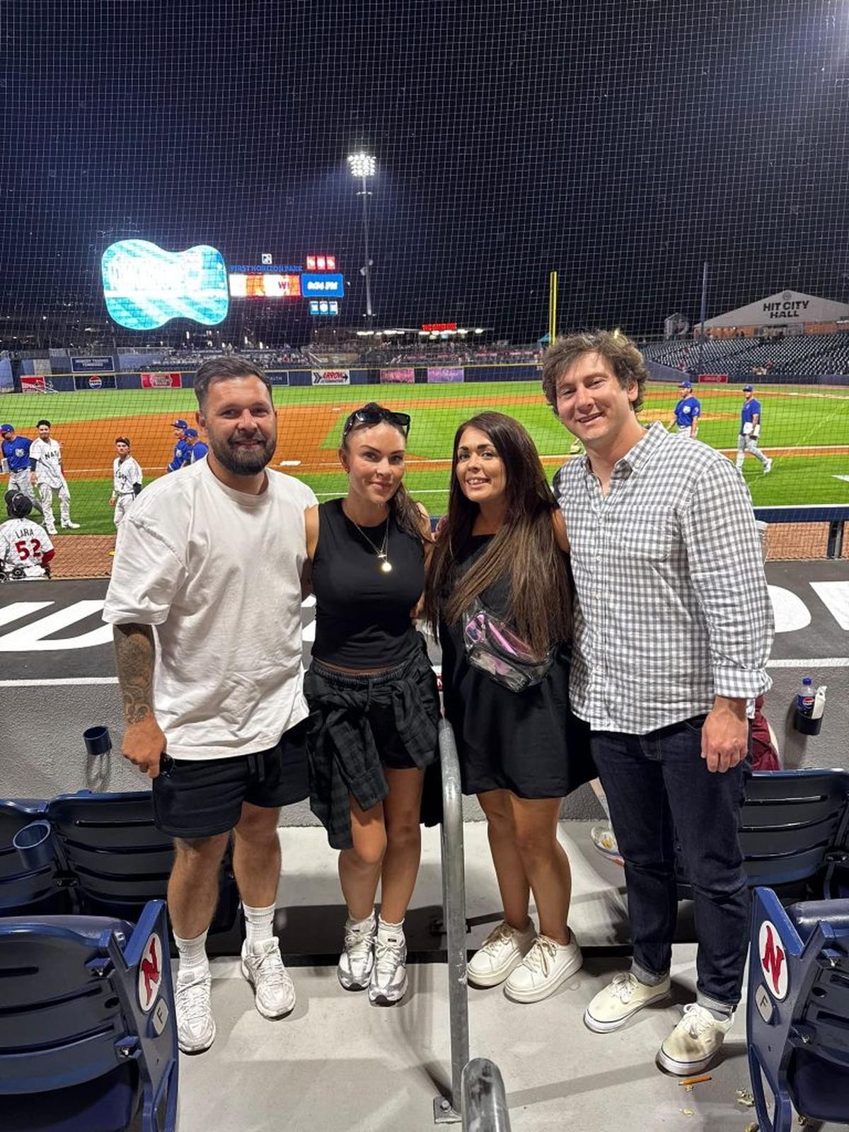  Sergeant Taylor Johanson and his wife and friends in Nashville. (Sergeant Taylor Johanson via SWNS) 
