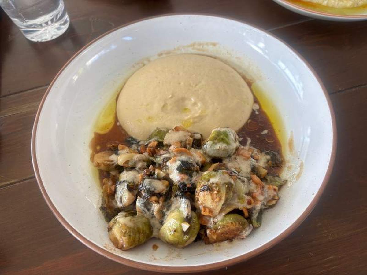  Key City brewery & Eatery has excellent vegetarian options, including these Brussels sprouts. Photo credit: Judy Antell 