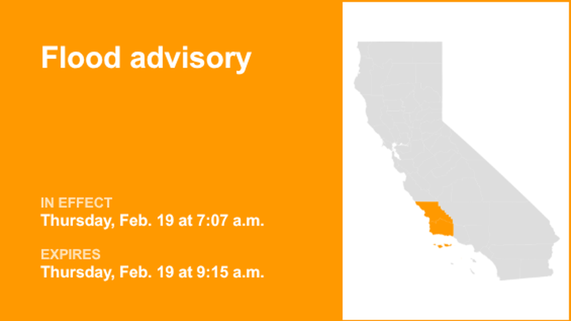 UPDATE: Santa Barbara County placed under a flood advisory Thursday morning 