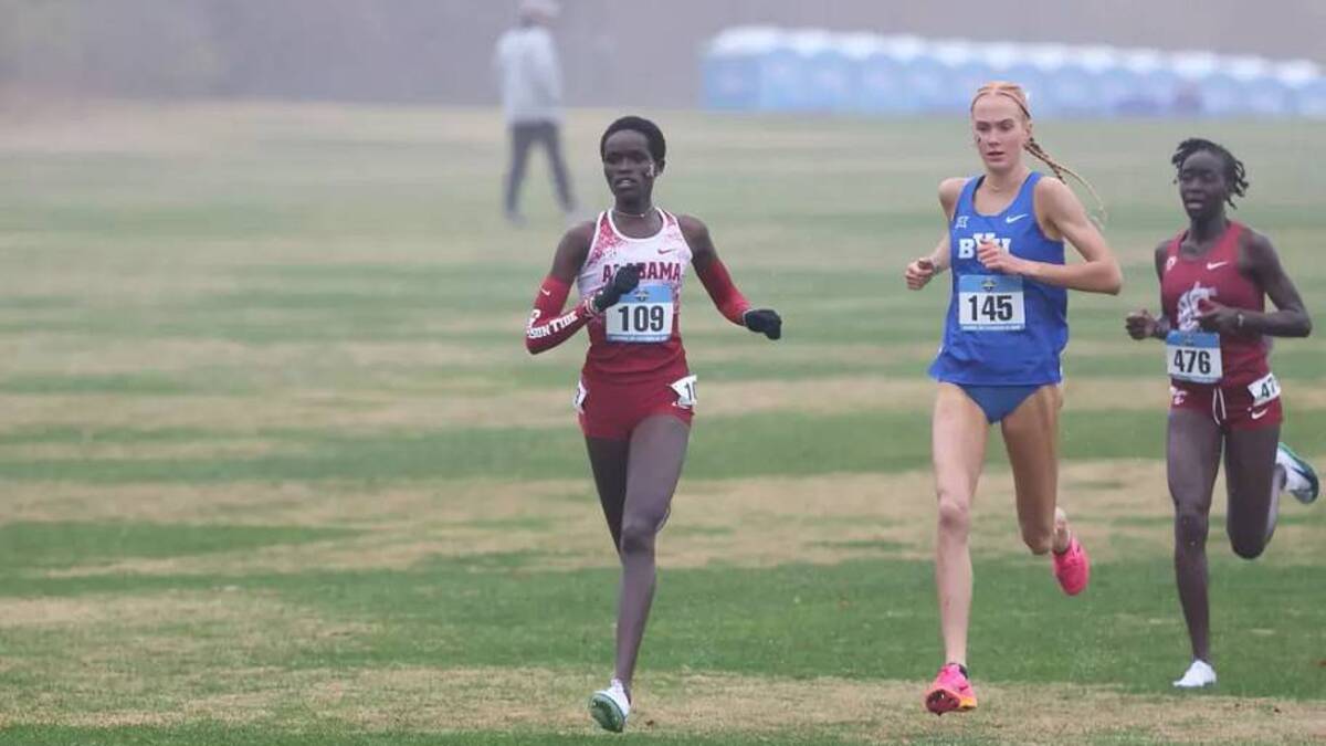  Alabama Track & Field Athlete Doris Lemngole (Cross Country/Distance) in action during the NCAA Cross Country National Championship at Gans Creek Cross Country Course in Columbia, MO on Saturday, Nov 22, 2025. | UA Athletics 