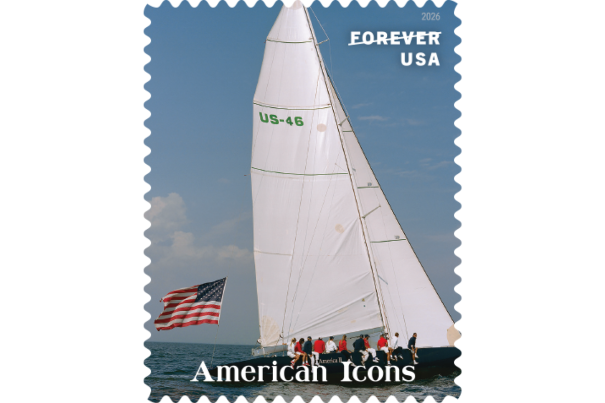  American Icons stamp collection: A Racing Sailboat 