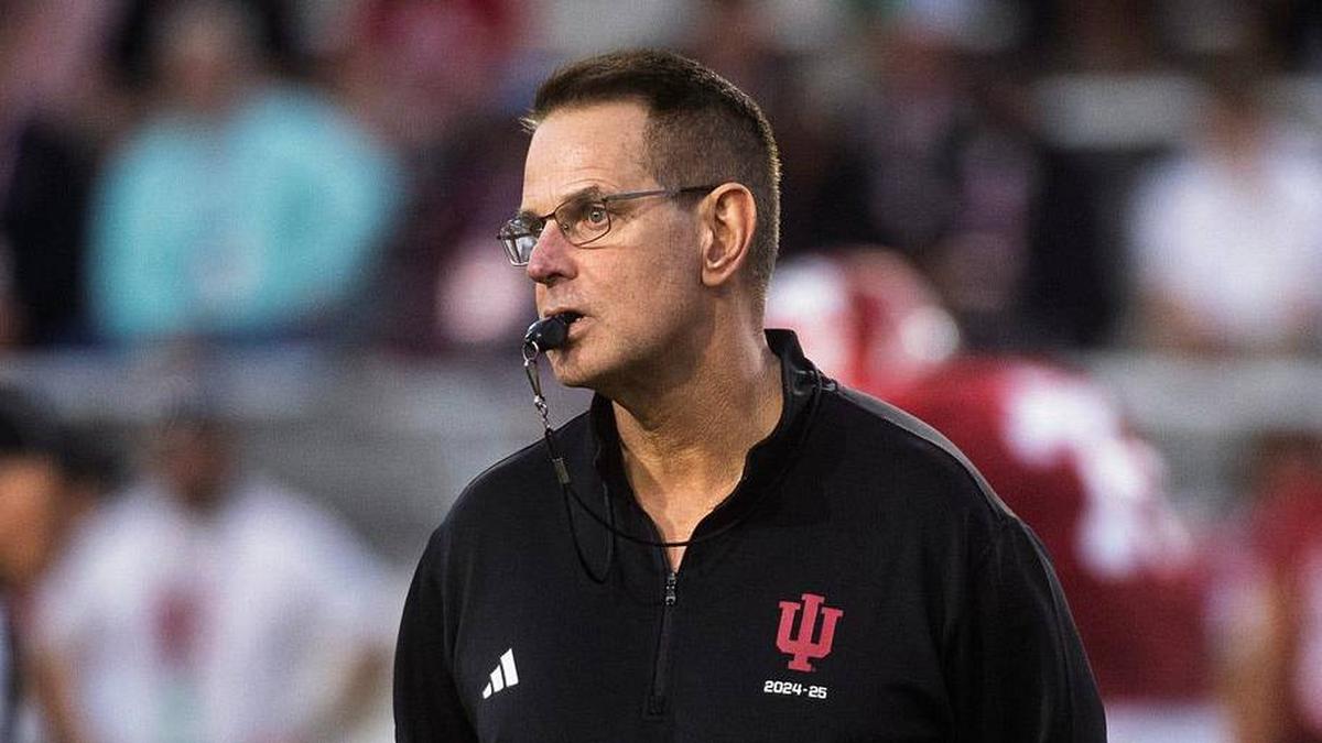  Indiana Head Coach Curt Cignetti during the Indiana football spring game at Memorial Stadium on Thursday, April 23, 2026. | Rich Janzaruk/Herald-Times / USA TODAY NETWORK via Imagn Images 