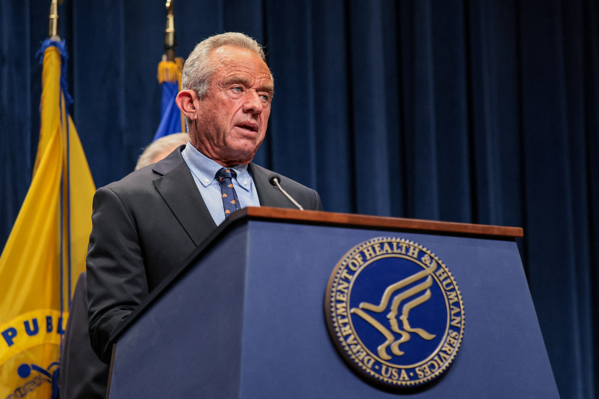 U.S. Secretary of Health and Human Services (HHS) Robert F. Kennedy Jr. speaks during an event about nutrition education, at the U.S. Department of Heath and Human Services in Washington, D.C., U.S., June 8, 2026. REUTERS/Kylie Cooper