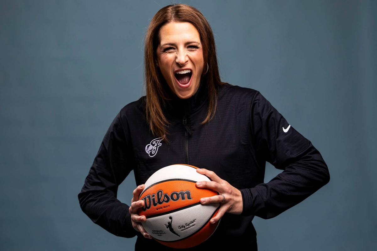  Indiana Fever head coach Stephanie White poses for a photo during media day. Grace Smith/IndyStar / USA TODAY NETWORK via Imagn Images
