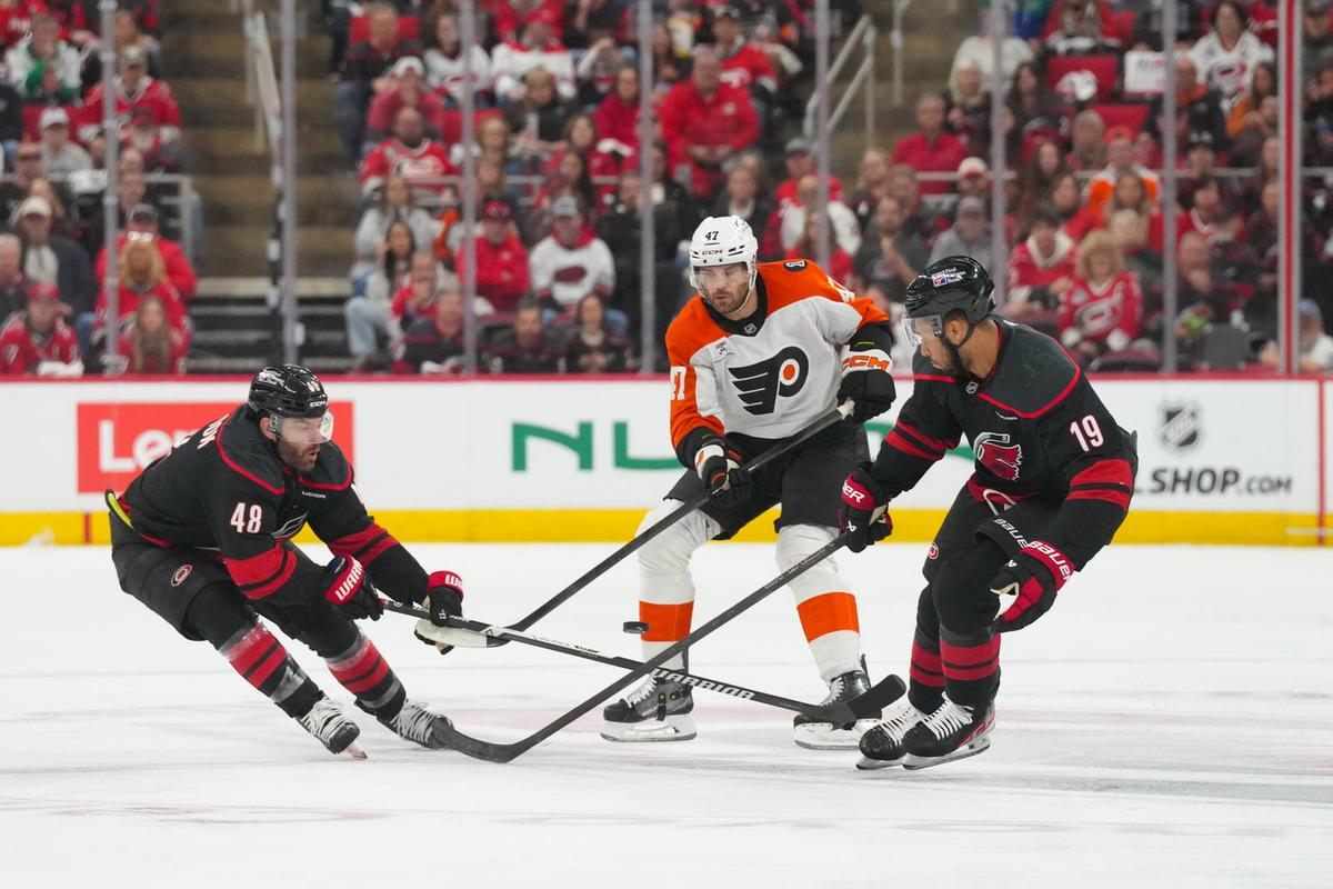  'We Have Better Than That': Rod Brind'Amour, Logan Stankoven, Jackson Blake, Frederik Andersen, Jordan Staal, Mike Reilly On Game 1 Win 