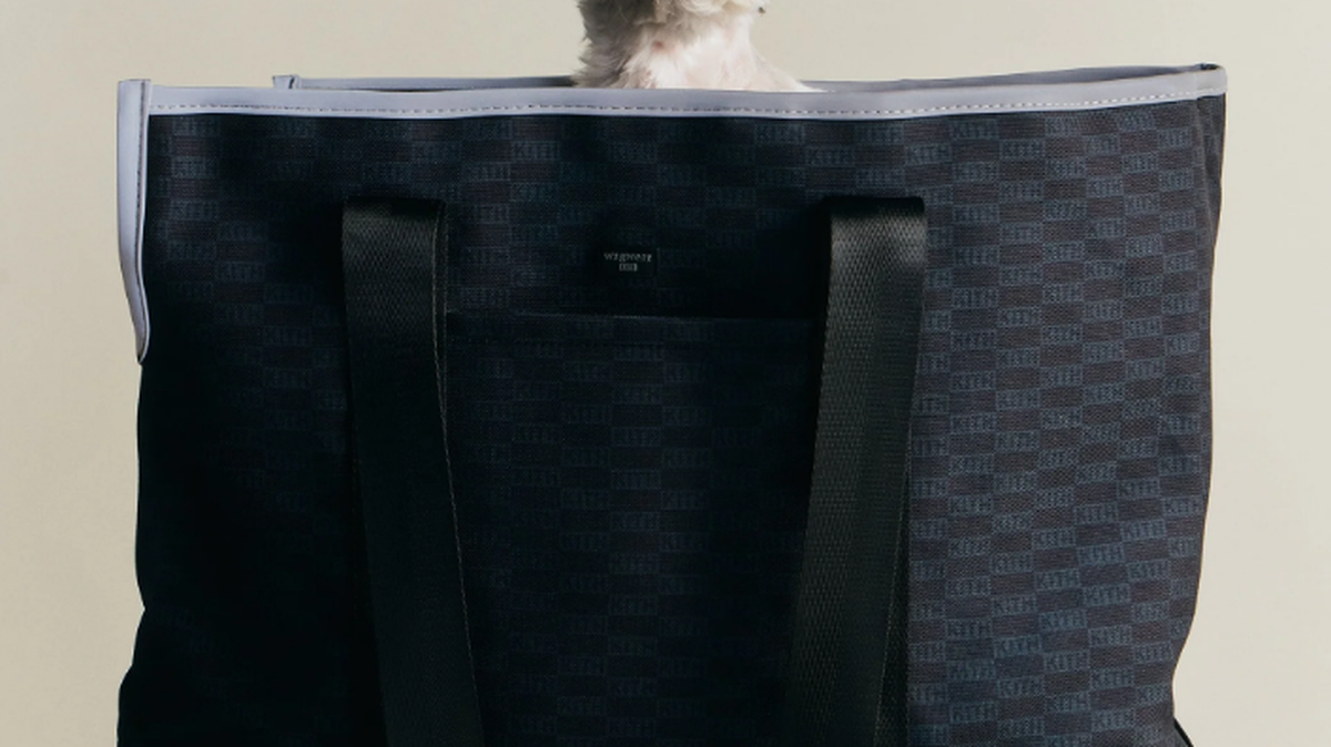 Kith for wagwear Carpenter Bag Carrier, in black.