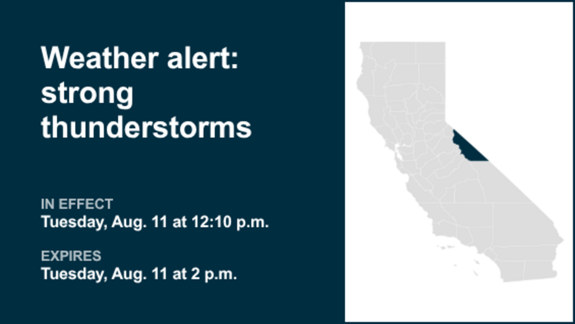 UPDATE: Weather alert issued for Mono County Thursday evening - gusts may reach 50 mph 