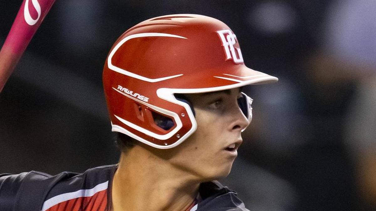  Aug 28, 2022; Phoenix, Arizona, US; West outfielder Will Gasparino (23) during the Perfect Game All-American Classic high school baseball game at Chase Field. Mandatory Credit: Mark J. Rebilas-Imagn Images | Mark J. Rebilas-Imagn Images 