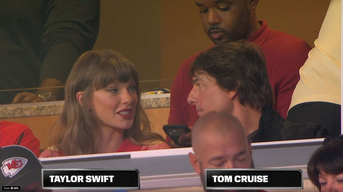 Taylor Swift Sits Next to Tom Cruise to Cheer on Travis Kelce at Chiefs Opener 