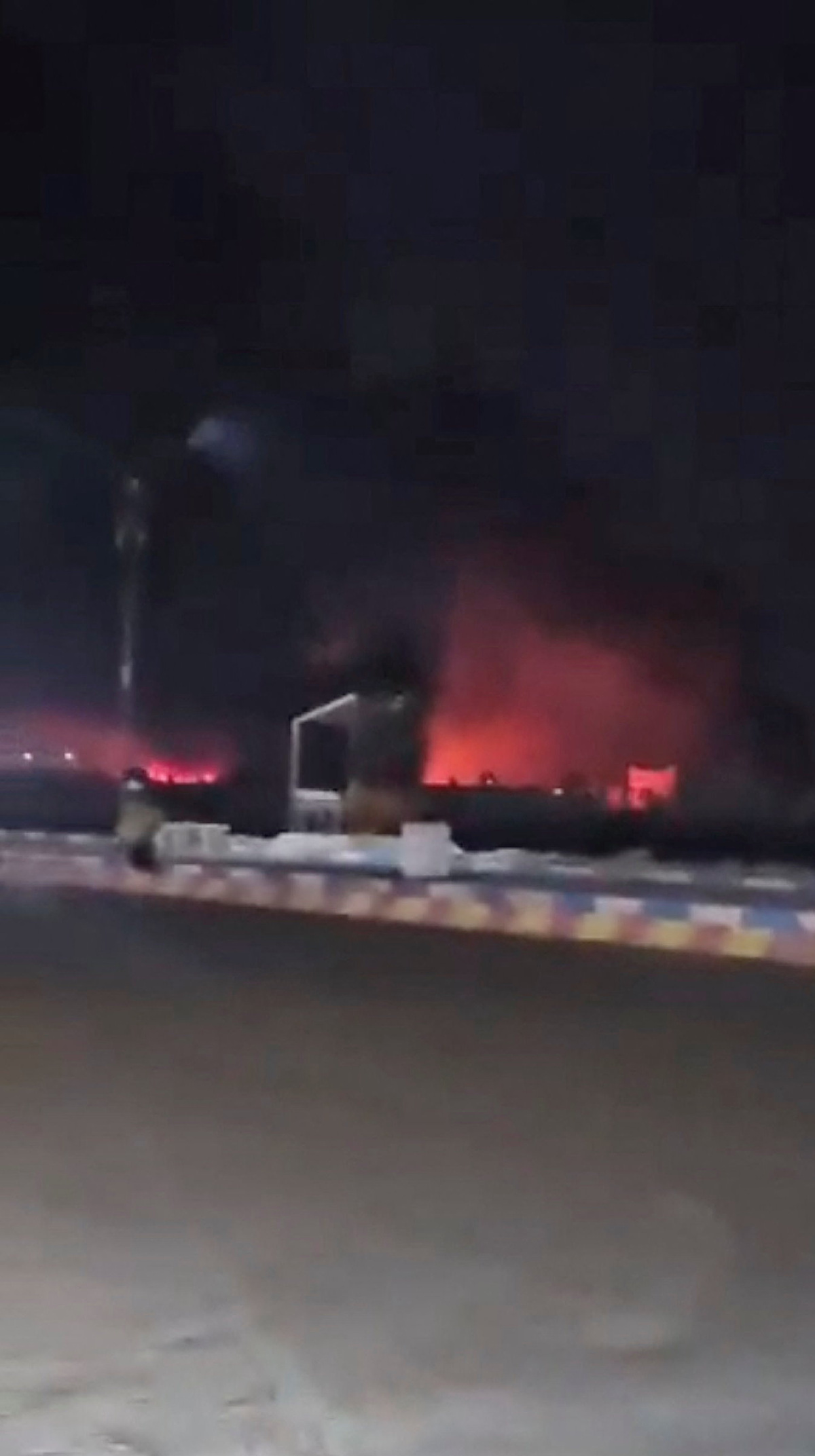 Smoke rises from a fire after an explosion, amid reports of explosions by Iranian state media, in Bandar Abbas, Hormozgan Province, Iran in this screengrab obtained from a social media video released July 8, 2026. Social Media/via REUTERS