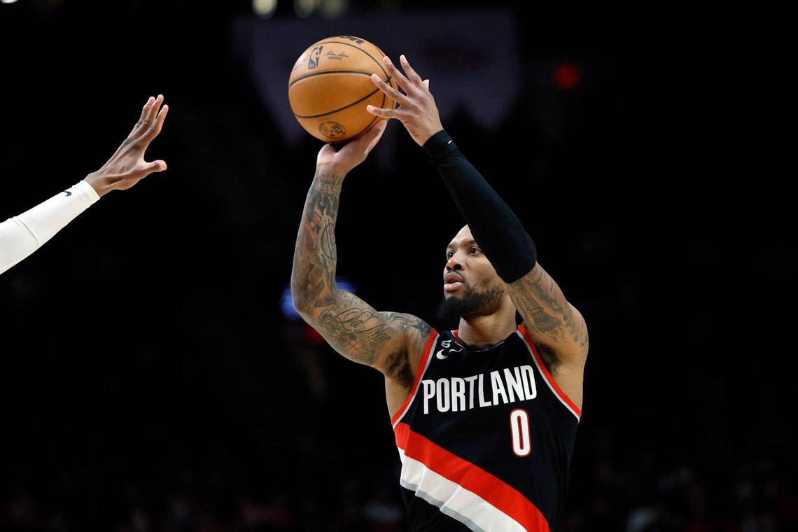  Portland Trail Blazers point guard Damian Lillard (0) Soobum Im-USA TODAY Sports