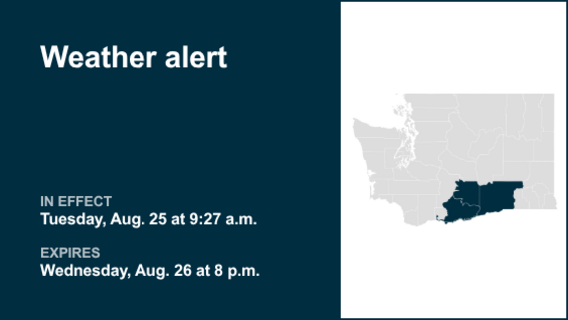 Weather alert in place for Eastern Washington until Wednesday evening 
