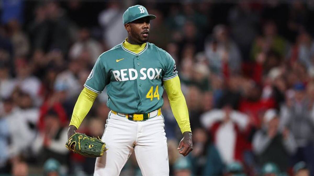  Even though the Red Sox are a rival team, Aroldis Chapman is still an attainable trade target for the Yankees. | Paul Rutherford-Imagn Images 