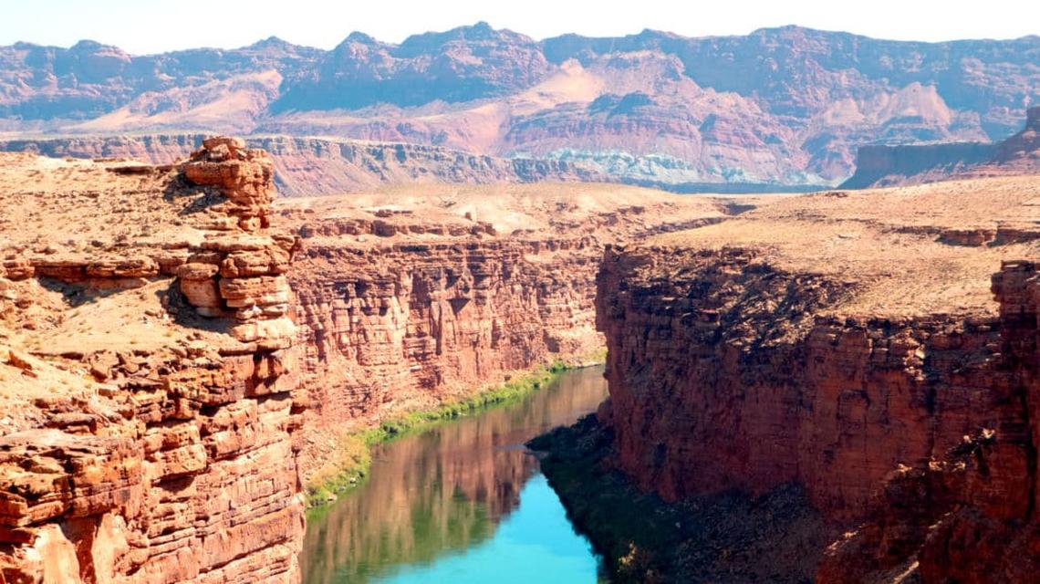  The Colorado River is gentle and placid passing through Marble Canyon between Glen Canyon Dam at Lake Powell and the west portal of the Grand Canyon. Photo credit: Eric Jay Toll 