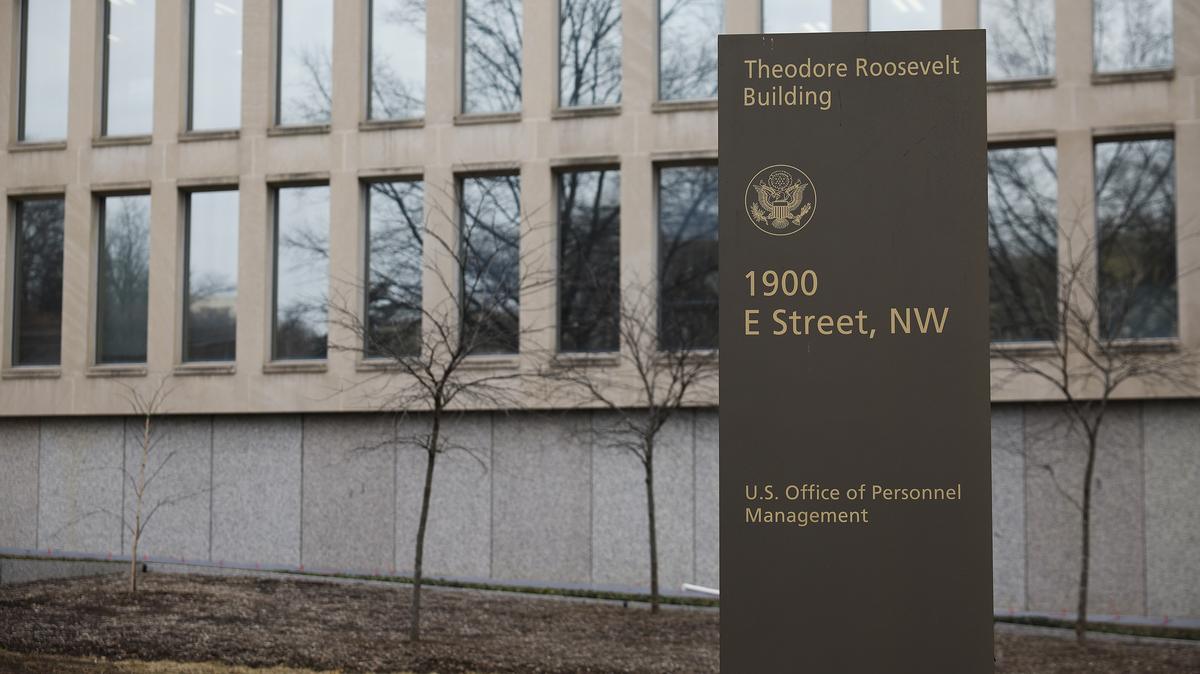The Theodore Roosevelt Federal Building headquarters of the U.S. Office of Personnel Management is seen on Feb. 3, 2025, in Washington, D.C. (Kevin Dietsch/Getty Images/TNS)