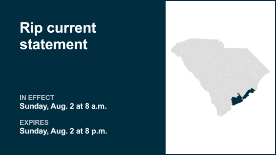 UPDATE: Rip current statement in place for Charleston County until Sunday evening 