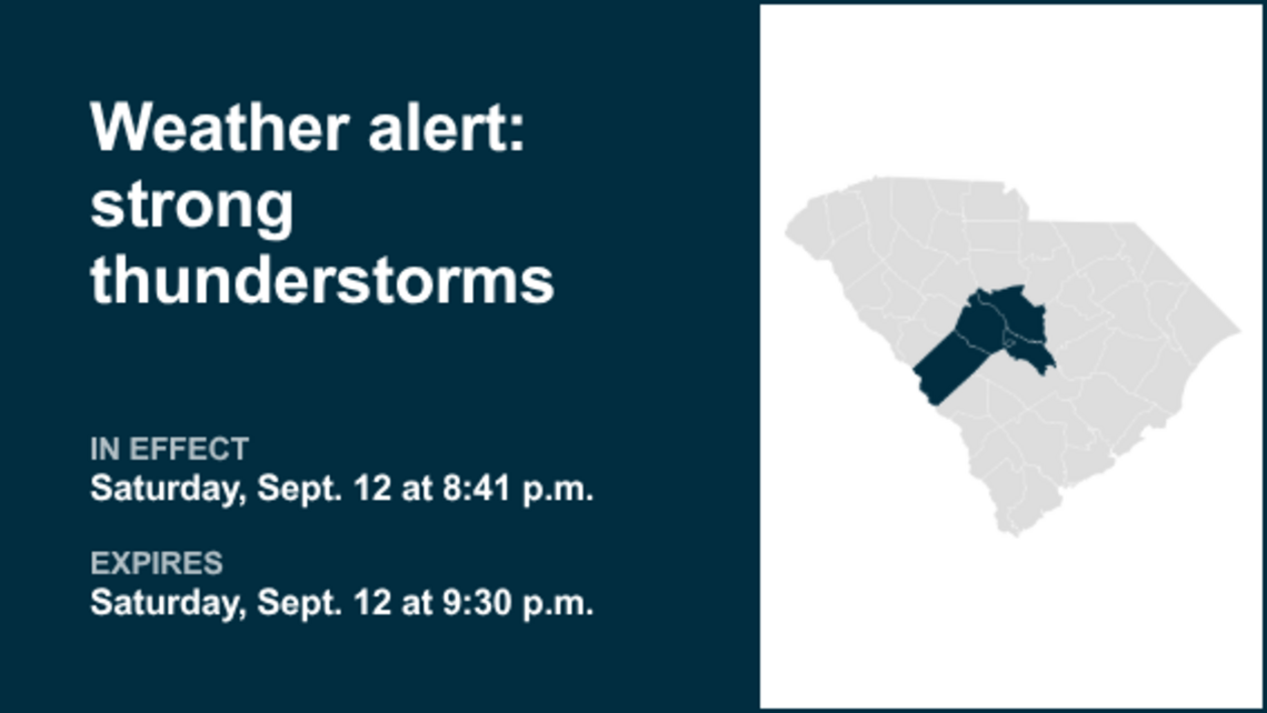 Be prepared for strong thunderstorms in Midlands Saturday night - gusts up to 50 mph 