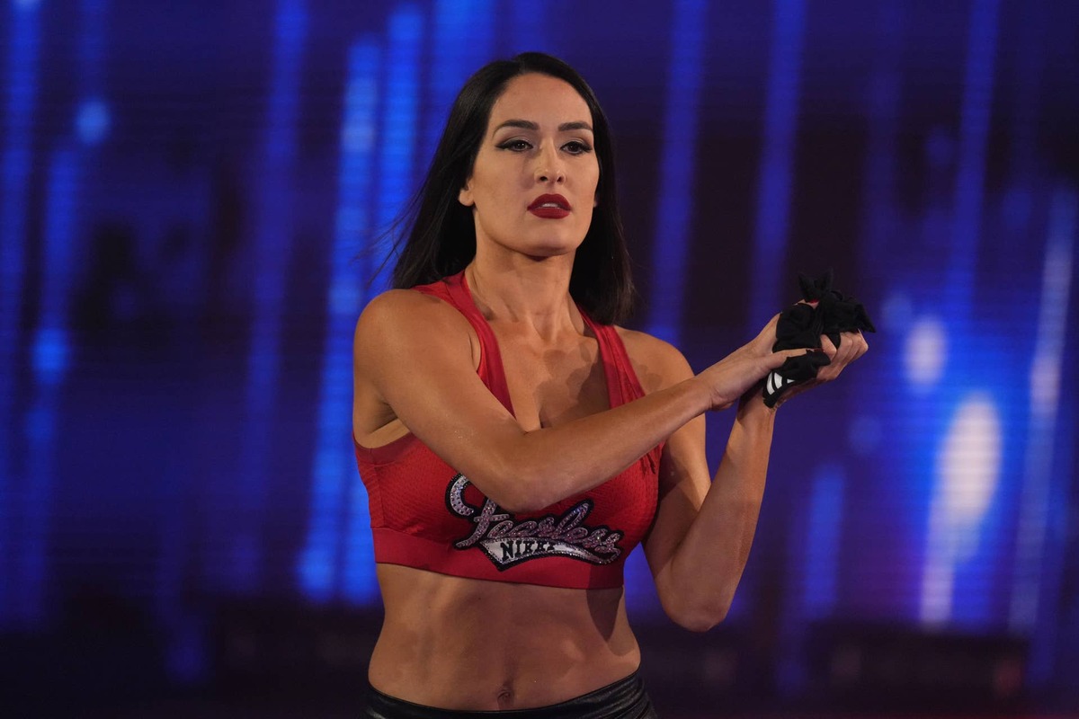  Jan 29, 2022; St. Louis, MO, USA; Nikki Bella during the Royal Rumble The Dome at America's Center. Mandatory Credit: Joe Camporeale-USA TODAY Sports 