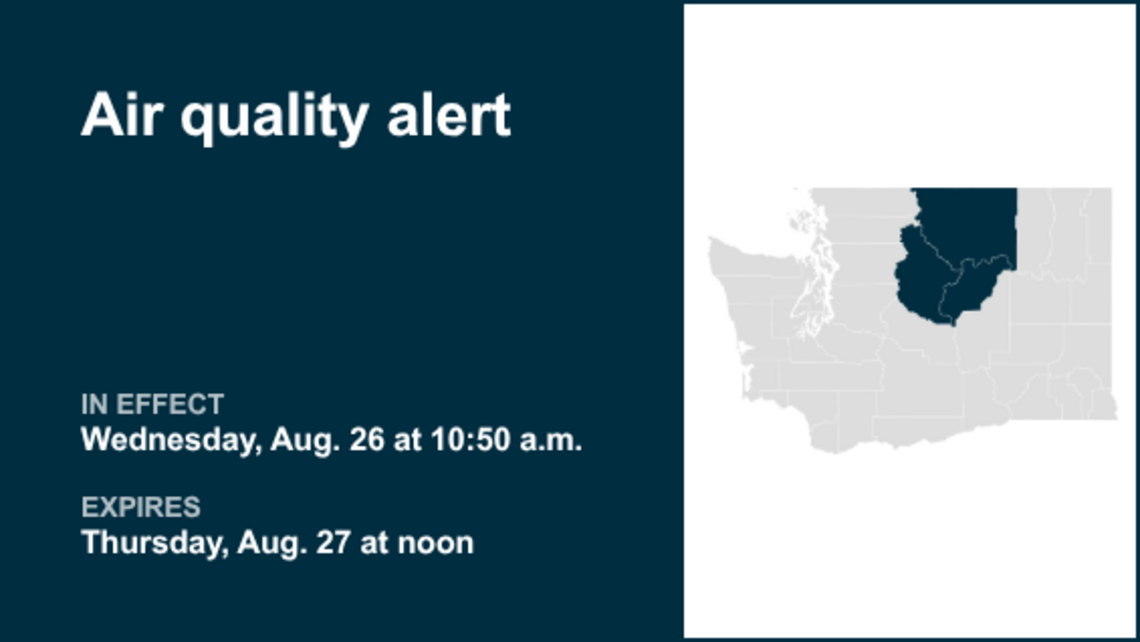 Air quality alert in place for Central Washington for Thursday 