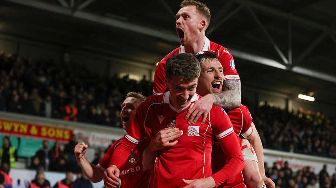  Wrexham are back in the playoff places with two games left to play. | James Gill-Danehouse/Getty Images 