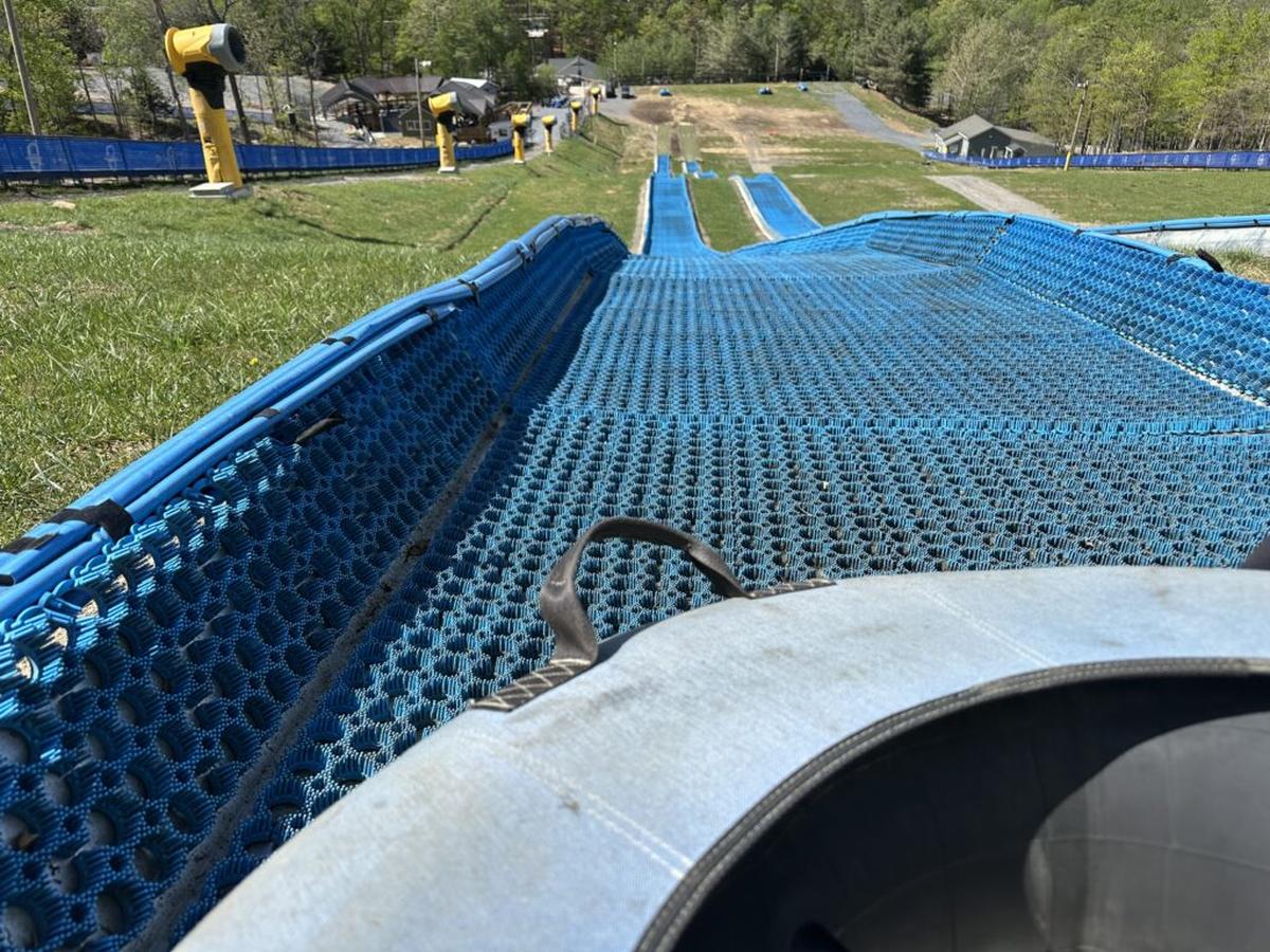  It looks scarier than it is. Be sure to hold on and don’t worry when the tube spins backwards. Photo credit: Cathy Bennett Kopf 