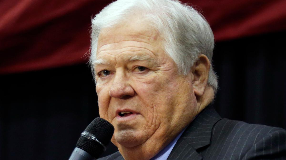 Former Mississippi Gov. Haley Barbour speaks at a Mississippi Economic Council event on Wednesday, Oct. 26, 2016, in Jackson, Miss.